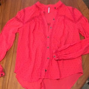 Free people tunic blouse top, small